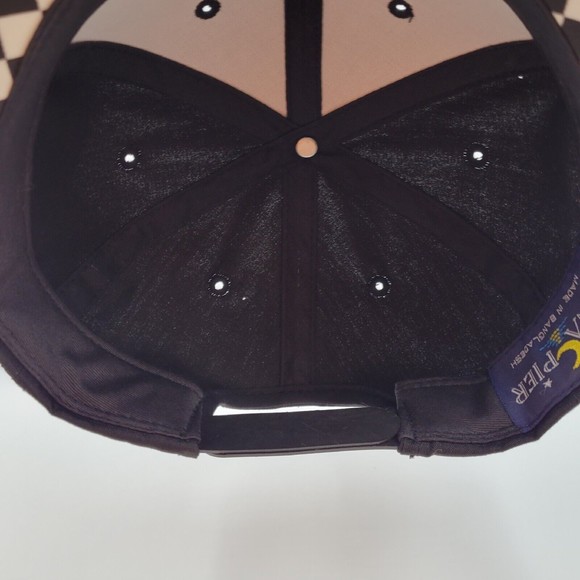 Gemutlichkeit 2000 German Car Embroidered Checkered Bill Snapback Trucker Hat - Picture 8 of 9